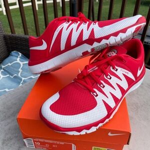 NEW MENS NIKE FREE TRAINER 5.0 V6 AMP OHIO STATE BUCKEYES 2016 SIZE 10 SHOES